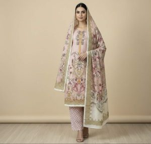 Khadi cotton three piece