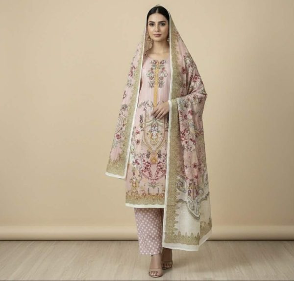 Khadi cotton three piece