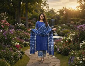 Chunri batik three piece pure cotton