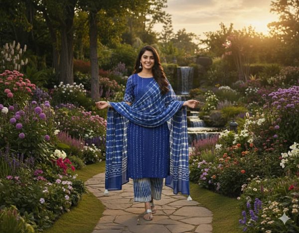 Chunri batik three piece pure cotton