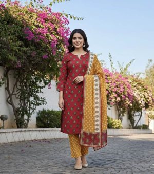 Joypuri patel three piece premium cotton