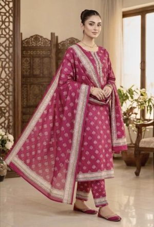 Pakistani Inspired Bin Hameed three piece (Unstitched)