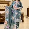 Pakistani Inspired three piece pure cotton premium (Unstitched)