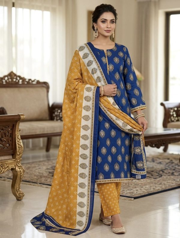 img_1072 Premium cotton three piece (Unstitched)