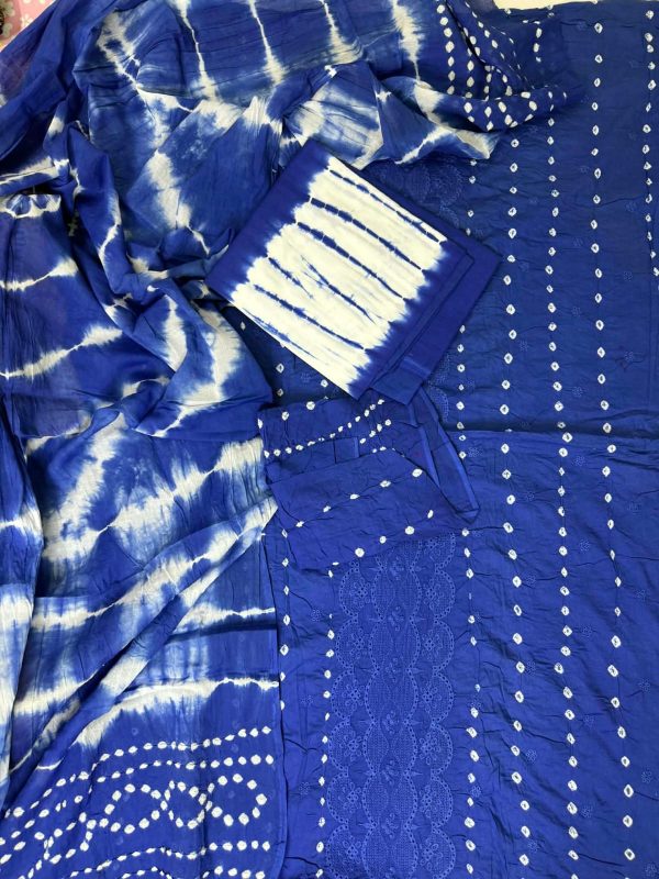 28-2 Chunri batik three piece pure cotton (Unstitched)