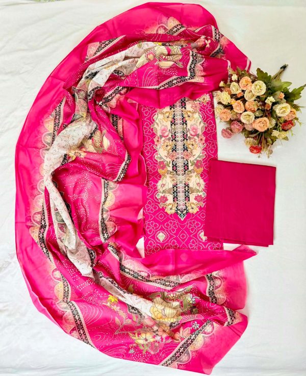 New 2 Premium Quality Swiss Cotton Three Piece