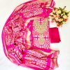 New 6 Premium Quality Swiss Cotton Three Piece (Unstitched)