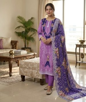 Premium Quality Swiss Cotton Three Piece (Unstitched)