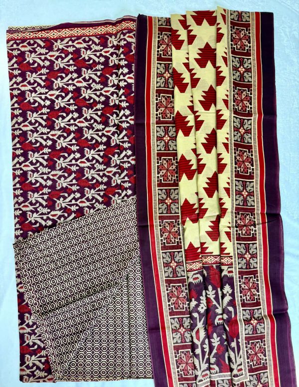 Pure Cotton Three Piece (Unstitched)