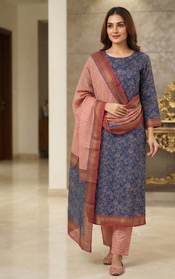 Pure Cotton Three Piece(Unstitched)
